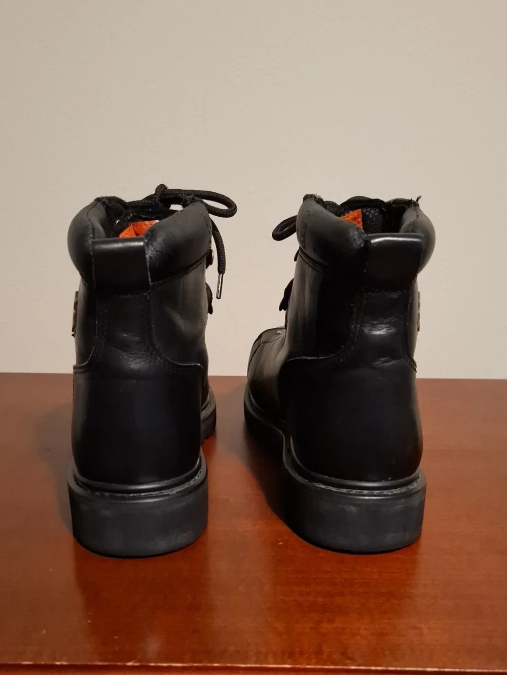 Harley-Davidson Black Leather Men's Lace-Up Work Boots Size 10